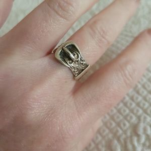 Antique Sterling Silver Buckle Ring